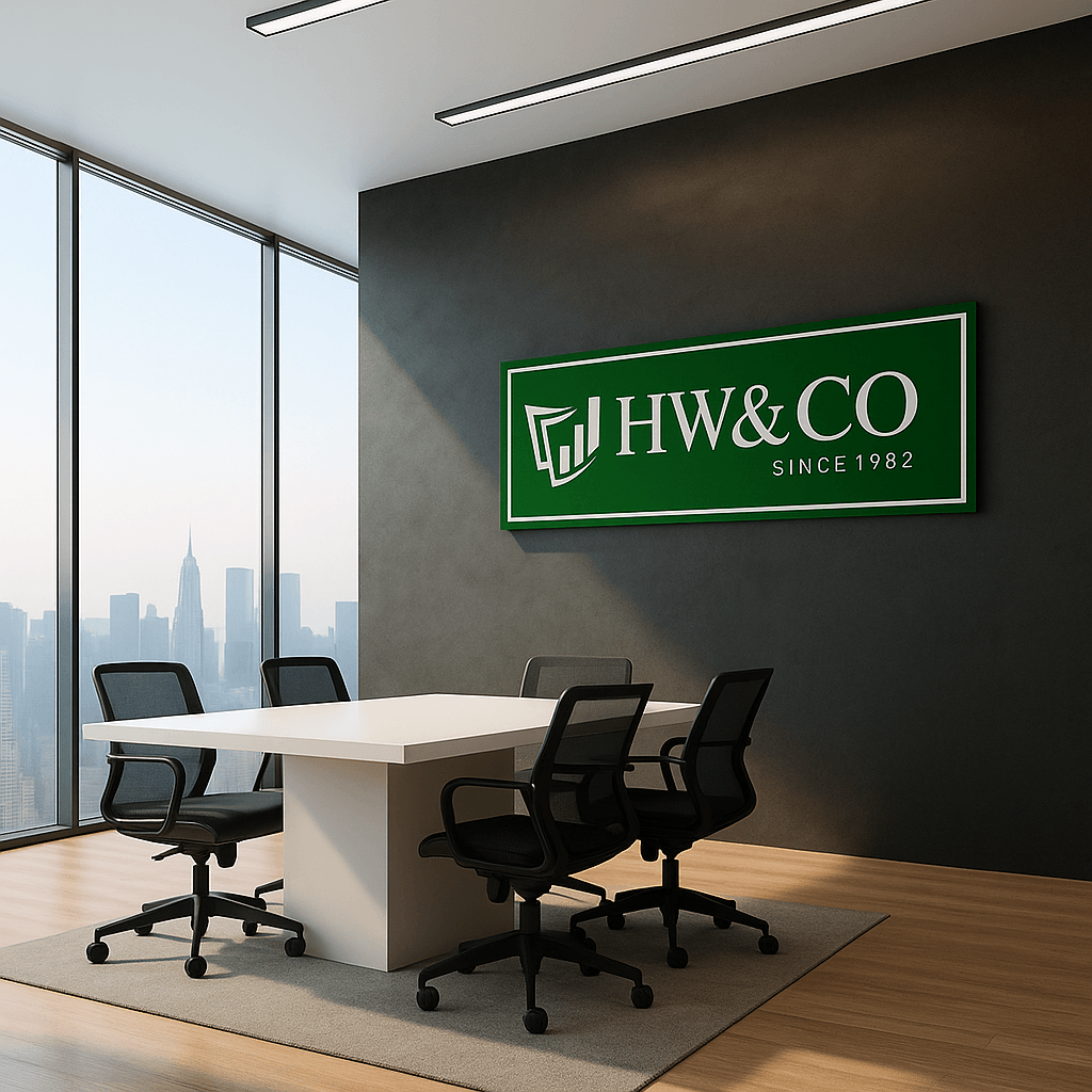 Modern conference room with city view.